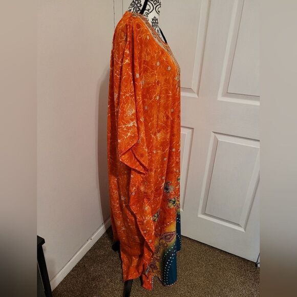 Good Times woman's orange caftan - Picture 2 of 10